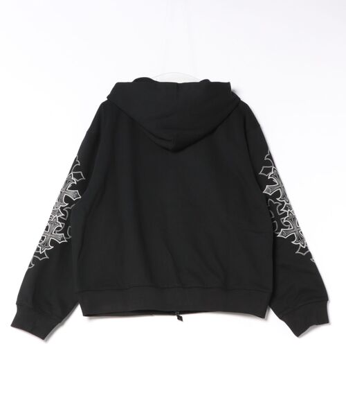 SUPPLIER(サプライヤー)の「SUPPLIER-Multiple Cross Leather Patch Zip Hoodie(パーカー・メンズ・ブラック・FREE)」の10枚目の写真