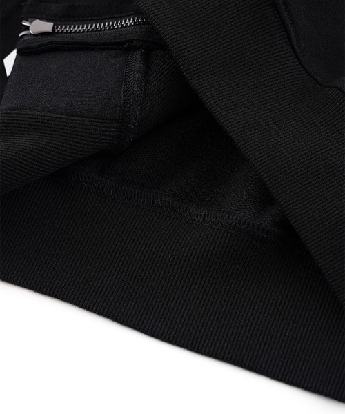 SUPPLIER(サプライヤー)の「SUPPLIER-Multiple Cross Leather Patch Zip Hoodie(パーカー・メンズ・ブラック・FREE)」の8枚目の写真