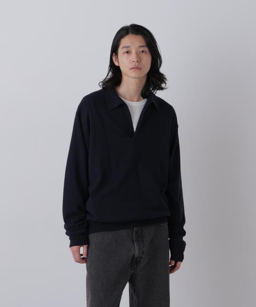 YLEVE(イレーヴ)の「YLEVE / CASHMERE KNIT SKIPPER PULLOVER(ニット/セーター・メンズ・グレー系その他3/ネイビー・4)」の1枚目の写真