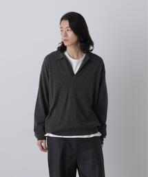 YLEVE / CASHMERE KNIT SKIPPER PULLOVER