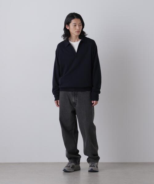 YLEVE(イレーヴ)の「YLEVE / CASHMERE KNIT SKIPPER PULLOVER(ニット/セーター・メンズ・グレー系その他3/ネイビー・4)」の6枚目の写真