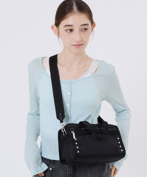 LeSportsac(レスポートサック)の「STUDS MINI DUFFEL CRSSBDY ブラックスタッズ(ショルダーバッグ・レディース・ブラック・FREE)」の1枚目の写真