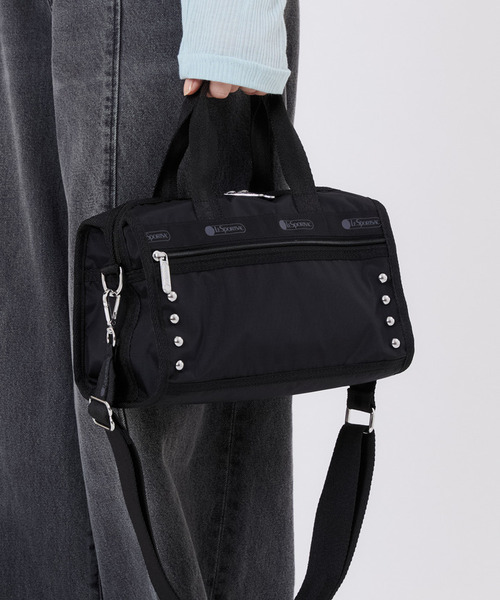 LeSportsac(レスポートサック)の「STUDS MINI DUFFEL CRSSBDY ブラックスタッズ(ショルダーバッグ・レディース・ブラック・FREE)」の2枚目の写真