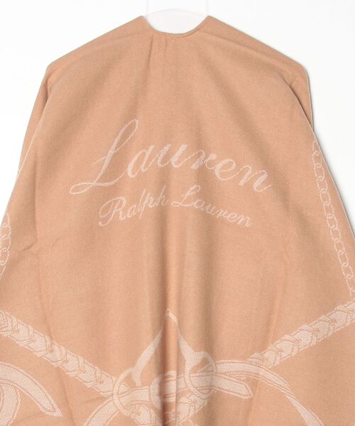 LAUREN RALPH LAUREN(ローレン ラルフ ローレン)の「ベルティングモチーフ ジャカード フリンジトリム ルアナ(ポンチョ・レディース・ブラウン系5・ONE)」の2枚目の写真