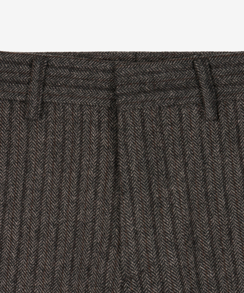 TNGT(ティーエヌジーティー)の「Wide Fit Wool Herringbone Pants (Grey) TNPA6F104G2(スラックス・メンズ・その他・90/82/78/86)」の4枚目の写真