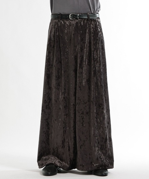 HARE(ハレ)の「DABOルーズベロアワイドパンツ(HARE)(その他パンツ・メンズ・グレー/ブラック/レッド・SMALL/MEDIUM)」の2枚目の写真