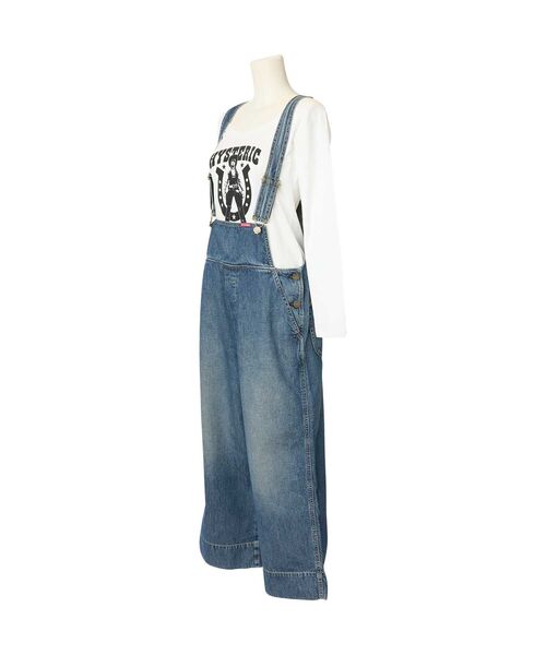 HYSTERIC GLAMOUR(ヒステリックグラマー)の「アンクルレングスデニムオーバーオール(つなぎ/オールインワン・レディース・ブラック/ライトインディゴブルー・SMALL/MEDIUM)」の12枚目の写真