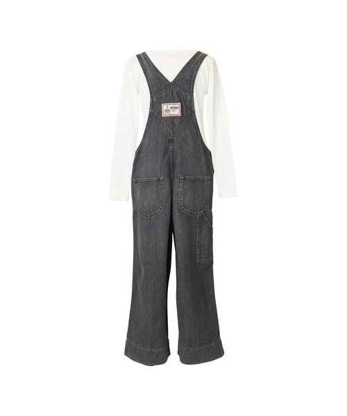 HYSTERIC GLAMOUR(ヒステリックグラマー)の「アンクルレングスデニムオーバーオール(つなぎ/オールインワン・レディース・ブラック/ライトインディゴブルー・SMALL/MEDIUM)」の8枚目の写真