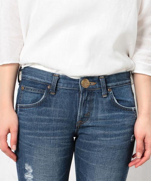 Lee（リー）の「［LEE（リー）×GLR別注］CB スリムテーパード パンツ◆（デニムパンツ・レディース・ライトブルー/ネイビー・SMALL/MEDIUM/X-SMALL）」の12枚目の写真