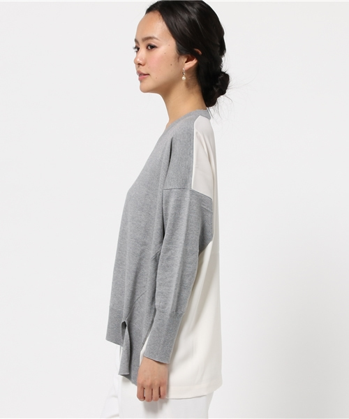 FIGARO Paris(フィガロパリ)の「コットンカシミヤ ドルマンニット◆(ニット/セーター・レディース・グレー/バーガンディー/ホワイト・FREE)」の5枚目の写真