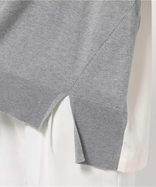 FIGARO Paris(フィガロパリ)の「コットンカシミヤ ドルマンニット◆(ニット/セーター・レディース・グレー/バーガンディー/ホワイト・FREE)」の9枚目の写真