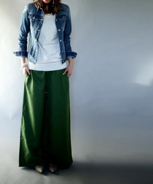 antiqua（アンティカ）の「ワイドパンツ（その他パンツ・レディース・グリーン系その他/グレー系その他・M）」の8枚目の写真