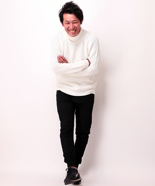 VENCEEXCHANGE（ヴァンスエクスチェンジ）の「【BITTER1月号 掲載商品】ワッフル編みタートルネックプルオーバー（ニット/セーター・メンズ・オフホワイト/ダークグリーン/ブラック・LARGE/MEDIUM）」の9枚目の写真