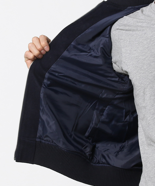 coen（コーエン）の「リアルレザーコンビブルゾン（スタジャン）」 - WEAR