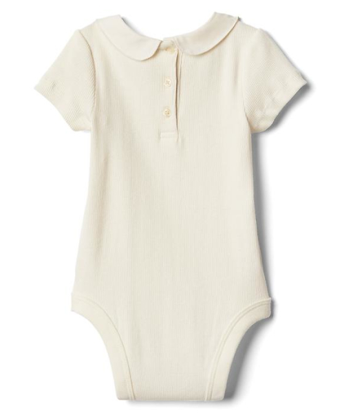 GAP(ギャップ)の「Gap リブニットカラー ボディスーツ(ロンパース・キッズ・ホワイト・70cm/80cm/50cm/90cm/60cm)」の2枚目の写真