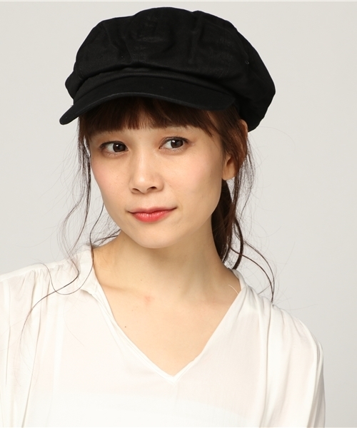 SpRay（スプレイ）の「ツイルキャスケット（キャスケット・レディース・オフホワイト/ブラック/ベージュ/ネイビー・FREE）」の3枚目の写真