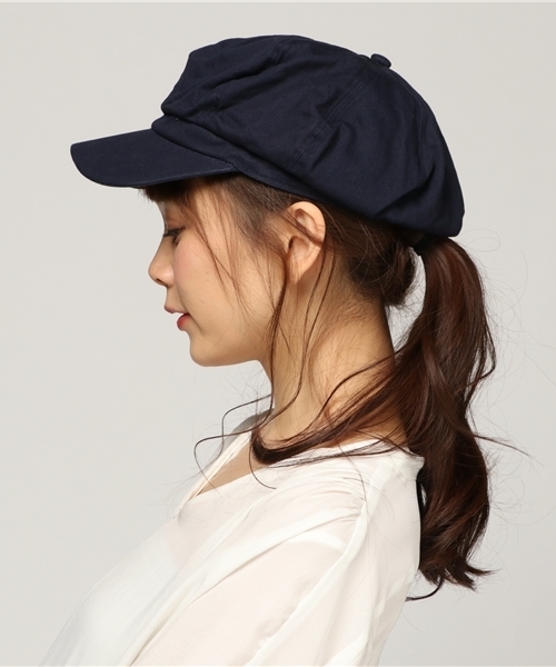 SpRay（スプレイ）の「ツイルキャスケット（キャスケット・レディース・オフホワイト/ブラック/ベージュ/ネイビー・FREE）」の6枚目の写真