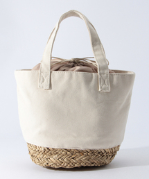 LBC | キャンバスコンビカゴバック(かごバッグ)