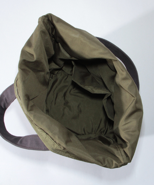 LBC（エルビーシー）の「キャンバスコンビカゴバック（かごバッグ・レディース・オリーブ/オフホワイト/ブルー・ONE SIZE）」の8枚目の写真