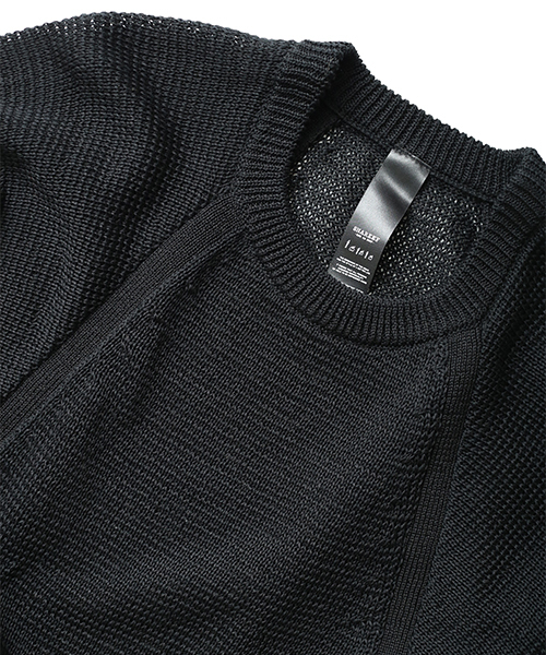 SHAREEF（シャリーフ）の「IRREGULAR KNITTING DOLMAN P/O（ニット/セーター・メンズ・ブラック/ダークグリーン/パープル・1/2）」の15枚目の写真
