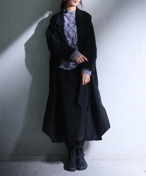 antiqua（アンティカ）の「ドットボトルネックトップス（Tシャツ/カットソー・レディース・ブラック/グレー・FREE）」の8枚目の写真