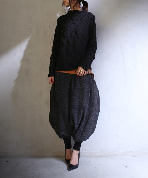 antiqua（アンティカ）の「ドットボトルネックトップス（Tシャツ/カットソー・レディース・ブラック/グレー・FREE）」の10枚目の写真