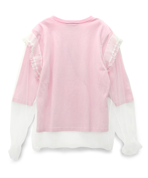 RNA(アールエヌエー)の「M0853 チェリープリントチュールコンビTシャツ(Tシャツ/カットソー・レディース・ホワイト/ピンク/ブラック・MEDIUM)」の8枚目の写真