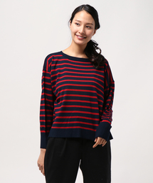 earth music&ecology | ・ボーダーニットプルオーバー(ニット/セーター)