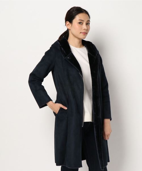 ketty cherie - ketty cherie ケティシェリー ダウンコート 1(S位) 黒 【古着】【中古】 ketty cherie（ケティシェリー）の「エコムートンフードロング