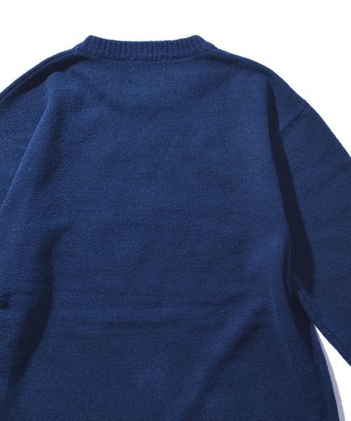 SHIPS（シップス）の「SU: ブークレ インディゴプルオーバーニット■（ニット/セーター・メンズ・ブルー/ネイビー/コバルトブルー・SMALL/MEDIUM/LARGE/X-LARGE）」の8枚目の写真