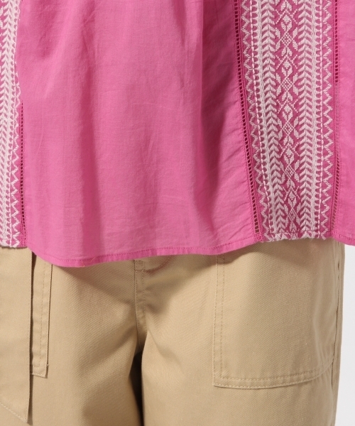 LOWRYS FARM(ローリーズファーム)の「シシュウブラウス/LS 785958 (シャツ/ブラウス・レディース・ブラウン/オフホワイト/ピンク・FREE)」の10枚目の写真