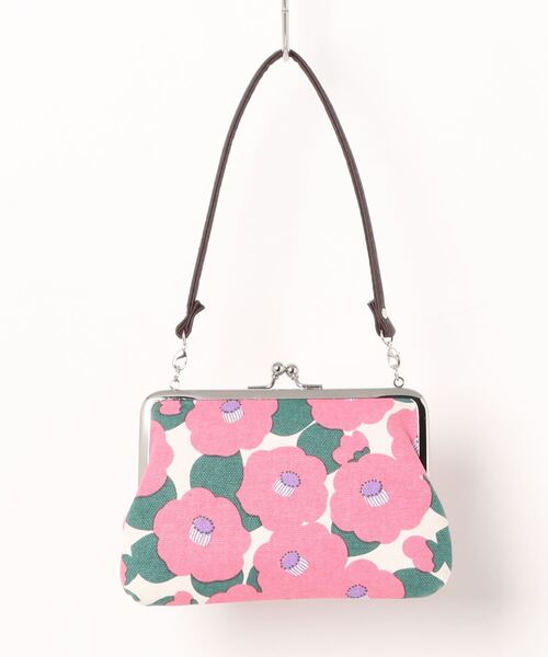 カヤ（カヤ）の「【カヤ】帆布堂 花衣がま口ハンドバッグ（ハンドバッグ・レディース・ブルー/グリーン/レッド/オレンジ/ピンク・FREE）」の4枚目の写真