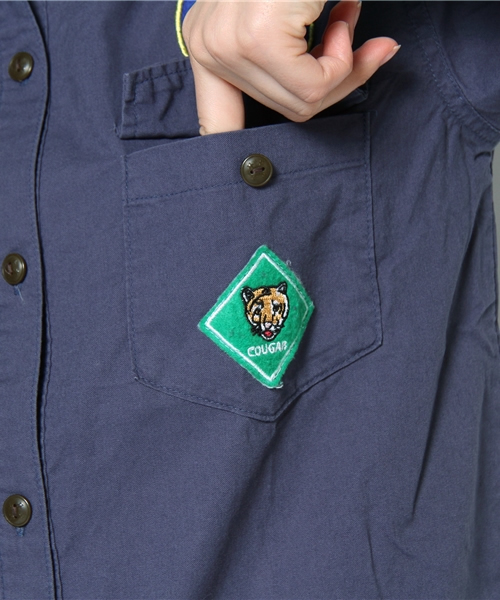 WEGO（ウィゴー）の「WEGO/ボーイスカウトシャツ（S）（シャツ/ブラウス・レディース・カーキ/ネイビー/ライトピンク・FREE）」の9枚目の写真