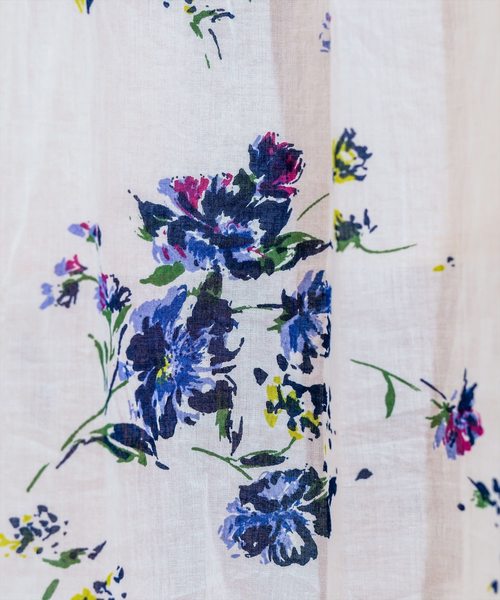 natural couture（ナチュラルクチュール）の「コットンボイルフラワーワンピ（ワンピース・レディース・オフホワイト/ブラック/レッド・FREE）」の7枚目の写真