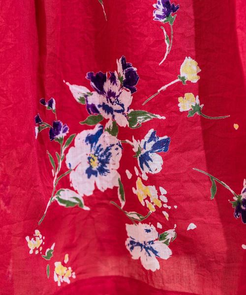 natural couture（ナチュラルクチュール）の「コットンボイルフラワーワンピ（ワンピース・レディース・オフホワイト/ブラック/レッド・FREE）」の15枚目の写真