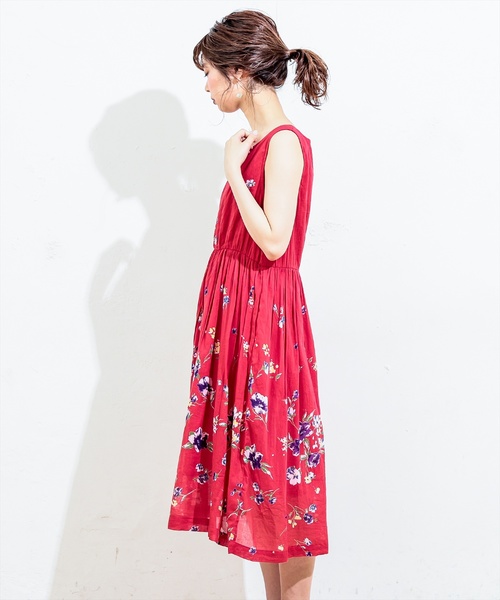 natural couture（ナチュラルクチュール）の「コットンボイルフラワーワンピ（ワンピース・レディース・オフホワイト/ブラック/レッド・FREE）」の17枚目の写真