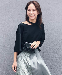 Ameri | MEDI SLIT OVER BIG TEE(Tシャツ/カットソー)