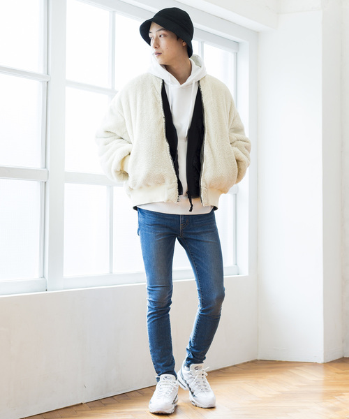 WEGO(ウィゴー)の「WEGO/リバーシブルボアMA-1(MA-1・メンズ・ワイン/マスタード/オレンジ/ベージュ系その他/ブラック・MEDIUM/LARGE)」の14枚目の写真