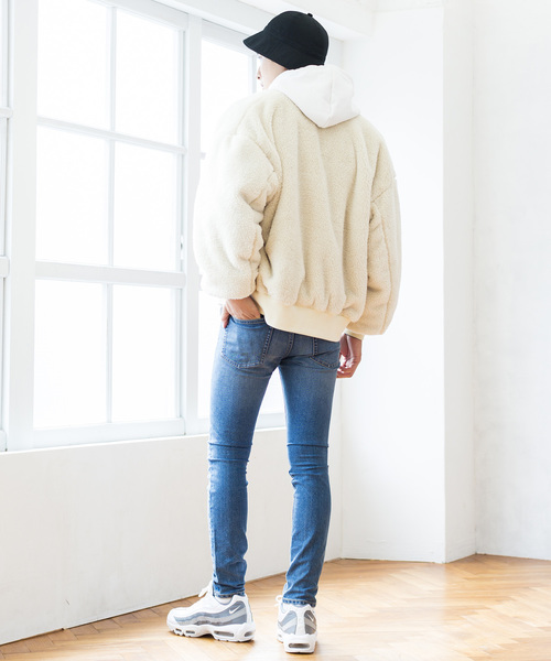 WEGO(ウィゴー)の「WEGO/リバーシブルボアMA-1(MA-1・メンズ・ワイン/マスタード/オレンジ/ベージュ系その他/ブラック・MEDIUM/LARGE)」の17枚目の写真