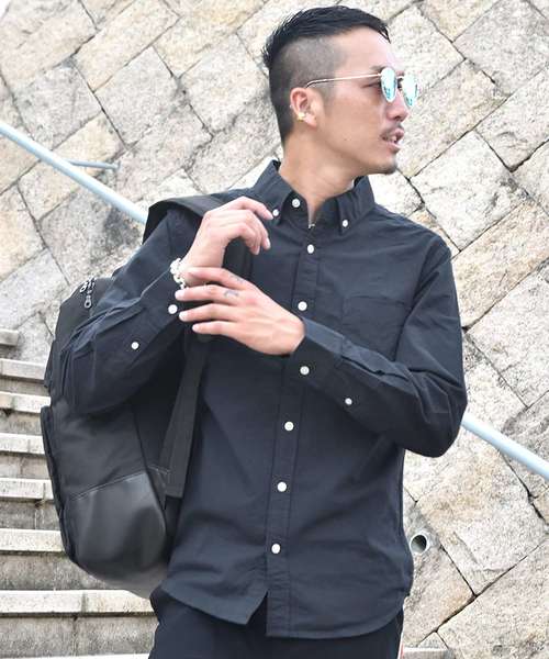 JOKER（ジョーカー）の「長袖シャツ メンズ トップス シャツ  長袖　オックスフォード カッターシャツ　　コットン ボタン チェック柄 ストライプ（シャツ/ブラウス・メンズ・サックスブルー/ワイン/グレー/ピンク/ブルー系その他/ブラック/ブラック系その他2/ネイビー/ブルー系その他2/ブラック系その他/ホワイト・L/LL/M）」の7枚目の写真