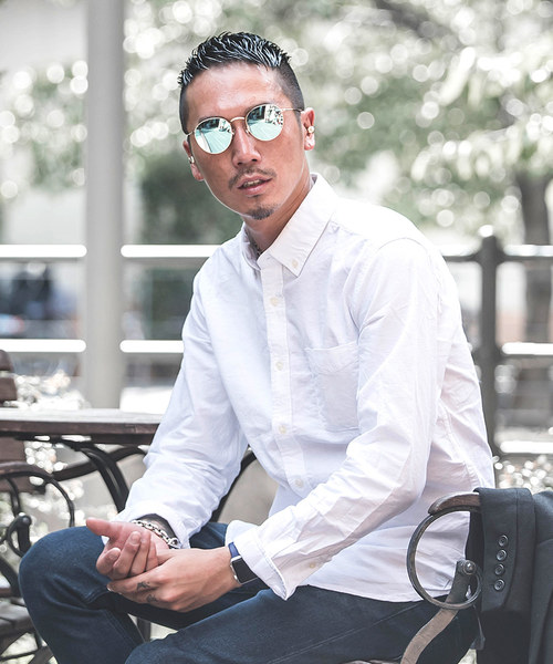 JOKER（ジョーカー）の「長袖シャツ メンズ トップス シャツ  長袖　オックスフォード カッターシャツ　　コットン ボタン チェック柄 ストライプ（シャツ/ブラウス・メンズ・サックスブルー/ワイン/グレー/ピンク/ブルー系その他/ブラック/ブラック系その他2/ネイビー/ブルー系その他2/ブラック系その他/ホワイト・L/LL/M）」の2枚目の写真