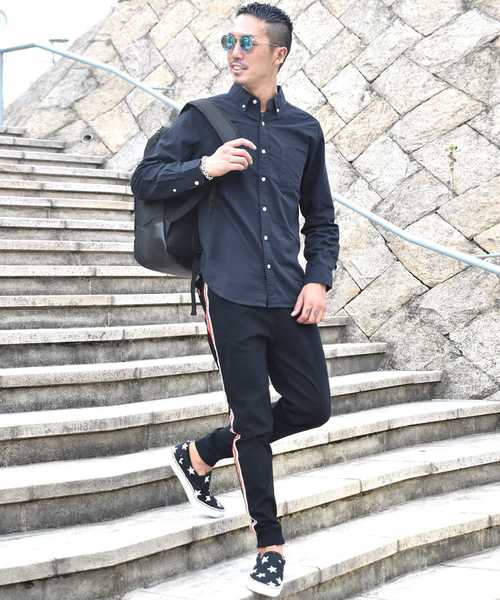 JOKER（ジョーカー）の「長袖シャツ メンズ トップス シャツ  長袖　オックスフォード カッターシャツ　　コットン ボタン チェック柄 ストライプ（シャツ/ブラウス・メンズ・サックスブルー/ワイン/グレー/ピンク/ブルー系その他/ブラック/ブラック系その他2/ネイビー/ブルー系その他2/ブラック系その他/ホワイト・L/LL/M）」の17枚目の写真