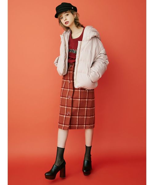 dazzlin(ダズリン)の「ブラッシュチェックスカート(スカート・レディース・ピンク/ネイビー/ブラウン・SMALL/MEDIUM)」の11枚目の写真