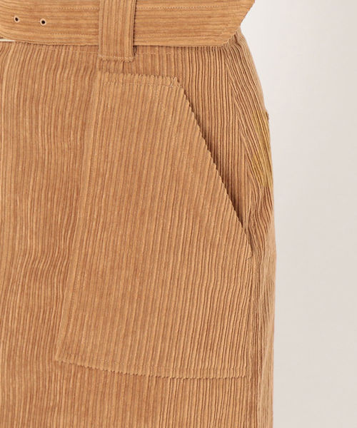 SHIPS（シップス）の「コーデュロイベルトスカート（スカート・レディース・ネイビー/オフホワイト/キャメル・38/36）」の19枚目の写真
