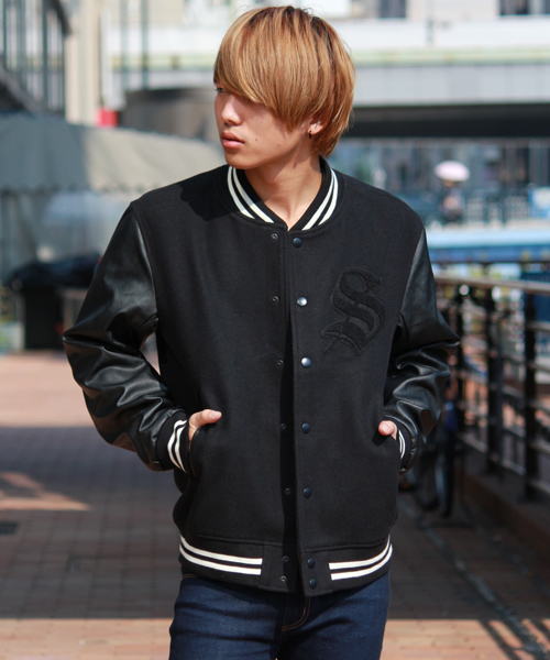 WEGO（ウィゴー）の「WEGO/メルトンスタジャン（スタジャン・メンズ・ブラック/ダークグレー/ブルー・MEDIUM/LARGE）」の18枚目の写真