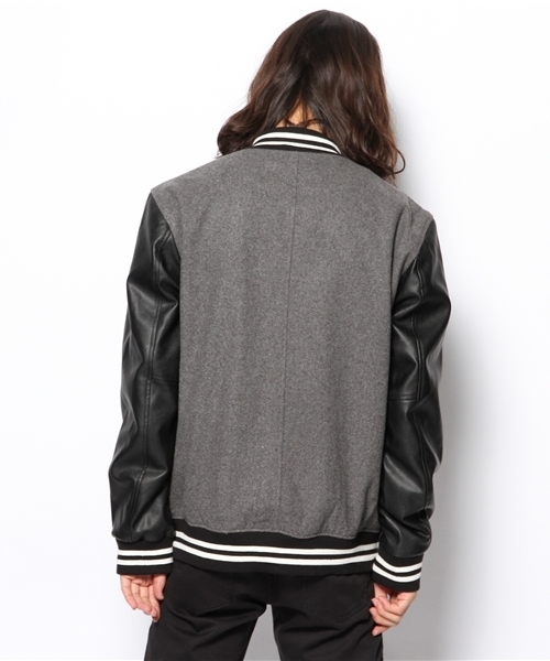 WEGO（ウィゴー）の「WEGO/メルトンスタジャン（スタジャン・メンズ・ブラック/ダークグレー/ブルー・MEDIUM/LARGE）」の6枚目の写真