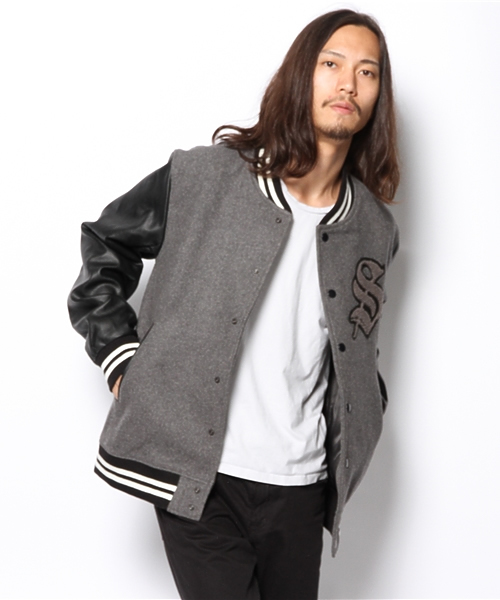 WEGO（ウィゴー）の「WEGO/メルトンスタジャン（スタジャン・メンズ・ブラック/ダークグレー/ブルー・MEDIUM/LARGE）」の7枚目の写真