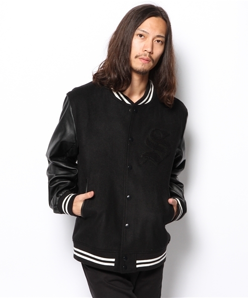 WEGO（ウィゴー）の「WEGO/メルトンスタジャン（スタジャン・メンズ・ブラック/ダークグレー/ブルー・MEDIUM/LARGE）」の13枚目の写真