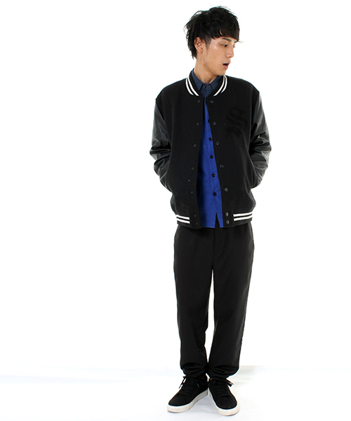 WEGO（ウィゴー）の「WEGO/メルトンスタジャン（スタジャン・メンズ・ブラック/ダークグレー/ブルー・MEDIUM/LARGE）」の14枚目の写真