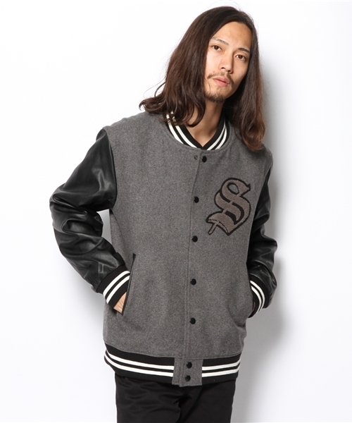 WEGO（ウィゴー）の「WEGO/メルトンスタジャン（スタジャン・メンズ・ブラック/ダークグレー/ブルー・MEDIUM/LARGE）」の16枚目の写真